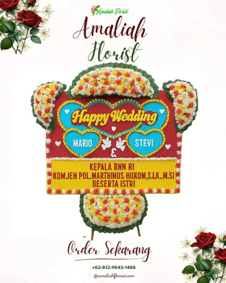 Papan Bunga Pernikahan Daan Mogot
